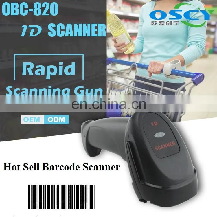 2019 Best price Wired Portable Handheld USB Bar Code Reader cheap 1d Laser barcode scanner