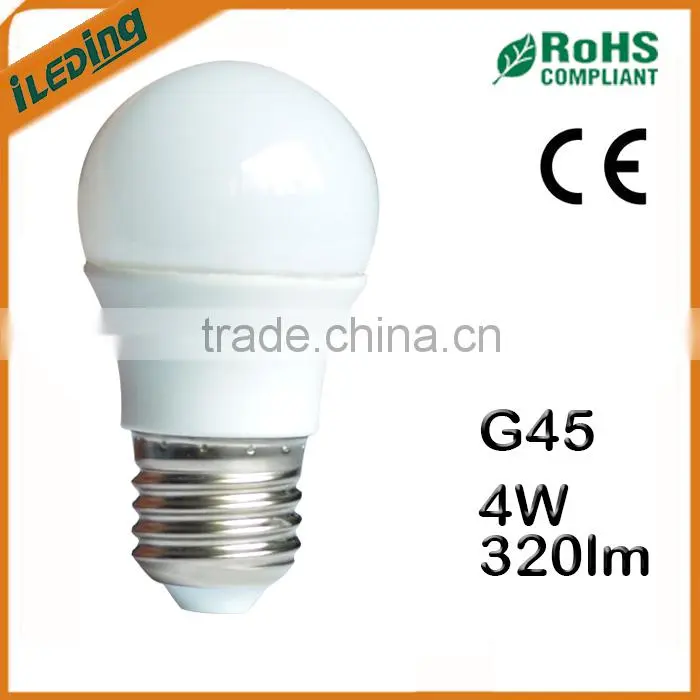 4W 320lm E27 Thermal Plastic LED Bulb G45