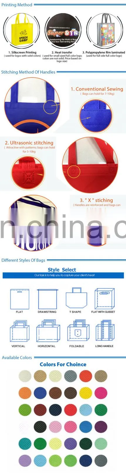 Promotional Polypropylene Laminated PP Non Woven Shopping Bag