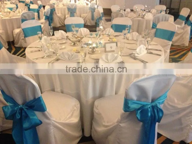 White cheap banquet polyester chair cover