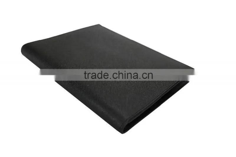 Wholesale High Quality Custom Black Color Genuine Saffiano Leather Office File Bag Document Folder Notebook
