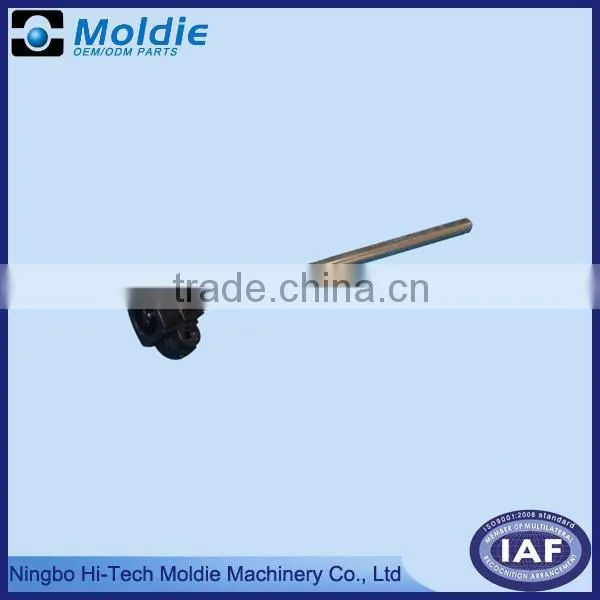 plastic end caps and steel part co-injection process