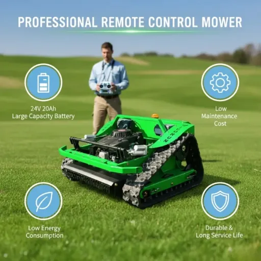 how does a remote control lawn mower work