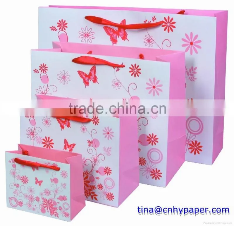 Black kraft paper bag/shopping bag with logo