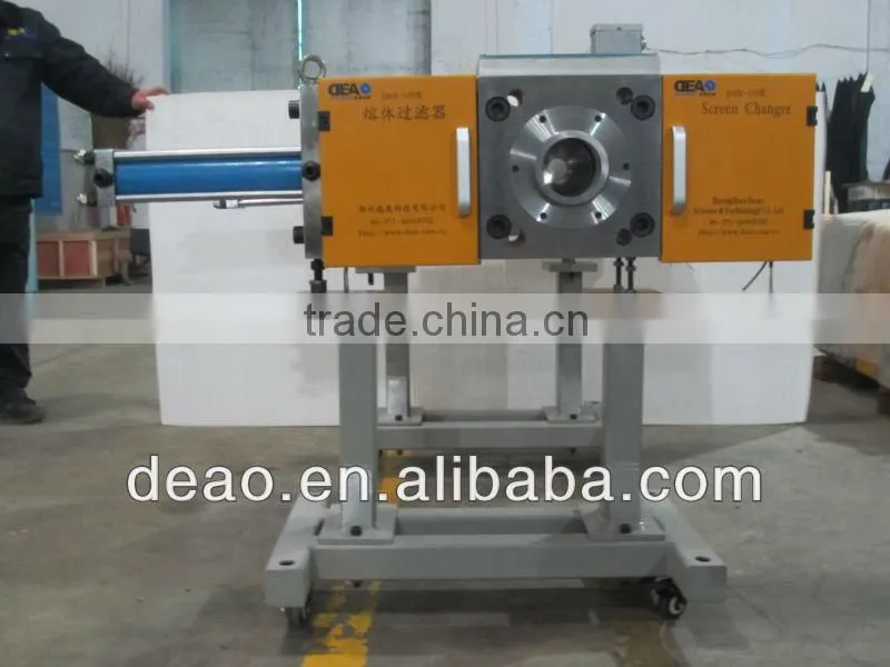 Continuous screen changer for plastic enclosure