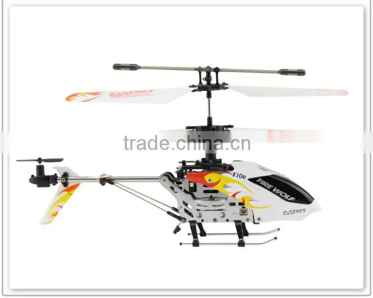 F106 4 Channel IR RC Helicopter Mini Metal Remote Control Helicopter Gyro RTF