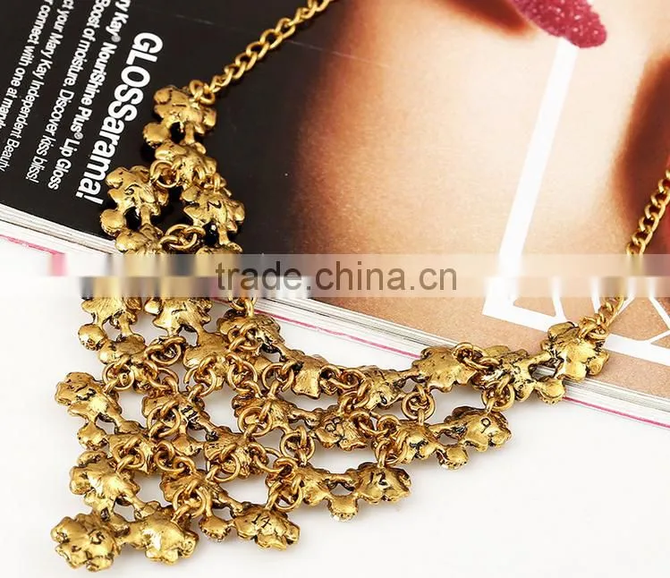European and American luxury jewelry factory wholesale multilayer flower diamond necklace