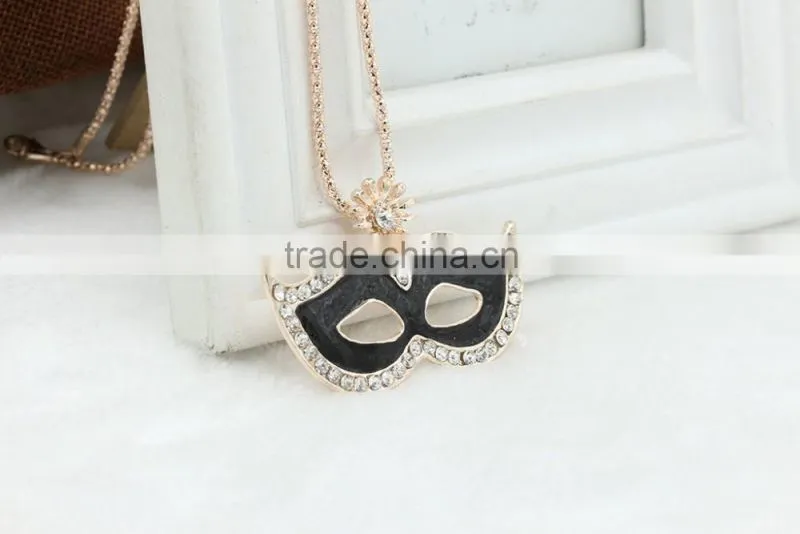 Fashion rhinestone long clothing accessories women's Opal pendants Joker personality sweater chain necklace
