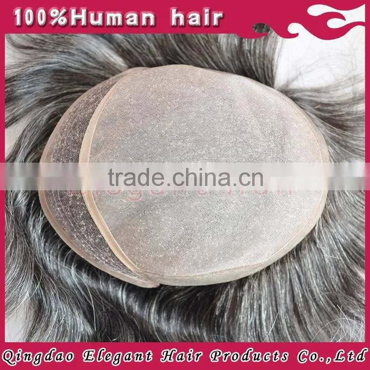 2015 Qingdao new products remy indian human hair toupees for black men