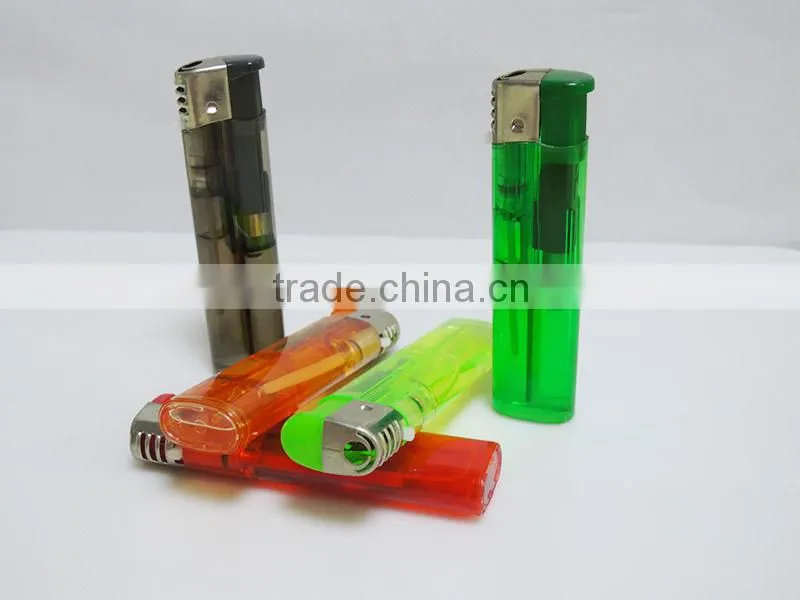 China lighter factories transparent electronic lighter, plastic disposable lighter
