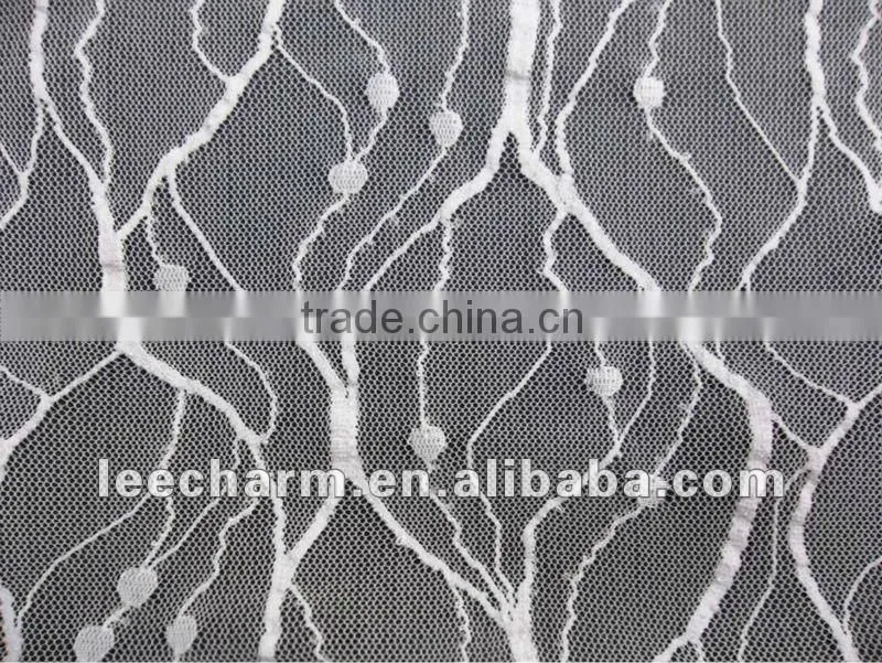 Nylon Rayon Blend Lace Mesh Fabric