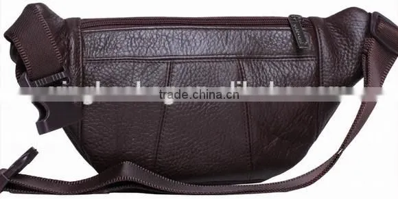 gentalmen waterproof leather waist bag tote bag sports chest pouch bag