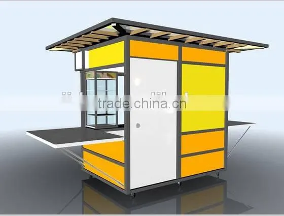 Customization outdoor bubble tea kiosk , Drink kiosk outdoor , Ice cream kiosk design with OEM ODM appreciated