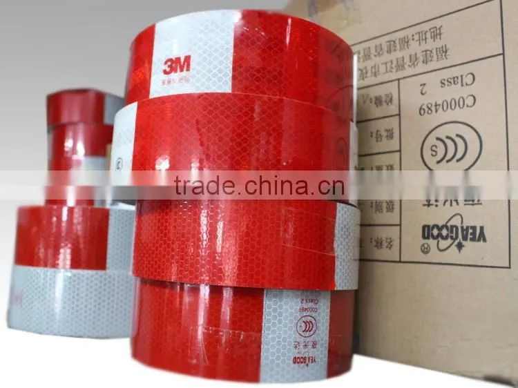 3M reflective tape 983D 5cm*45.7m red with white color