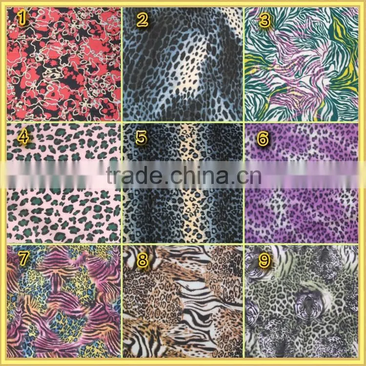 Heat transfer leopard skin pattern design /polyester spandex sublimation print fabric for clothes