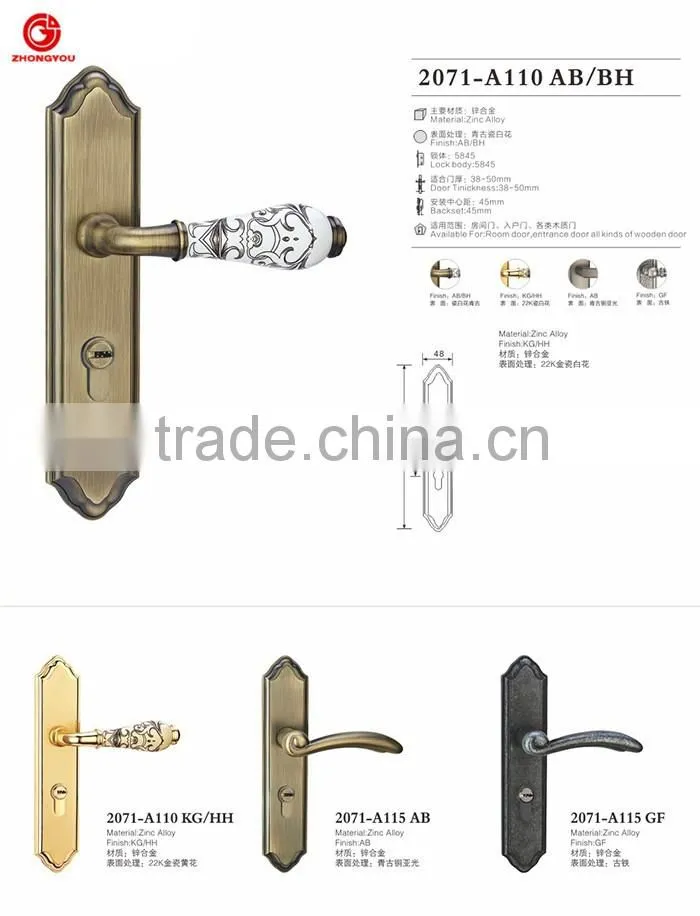 entrance porcelain door knobs handlesets 2071-A110
