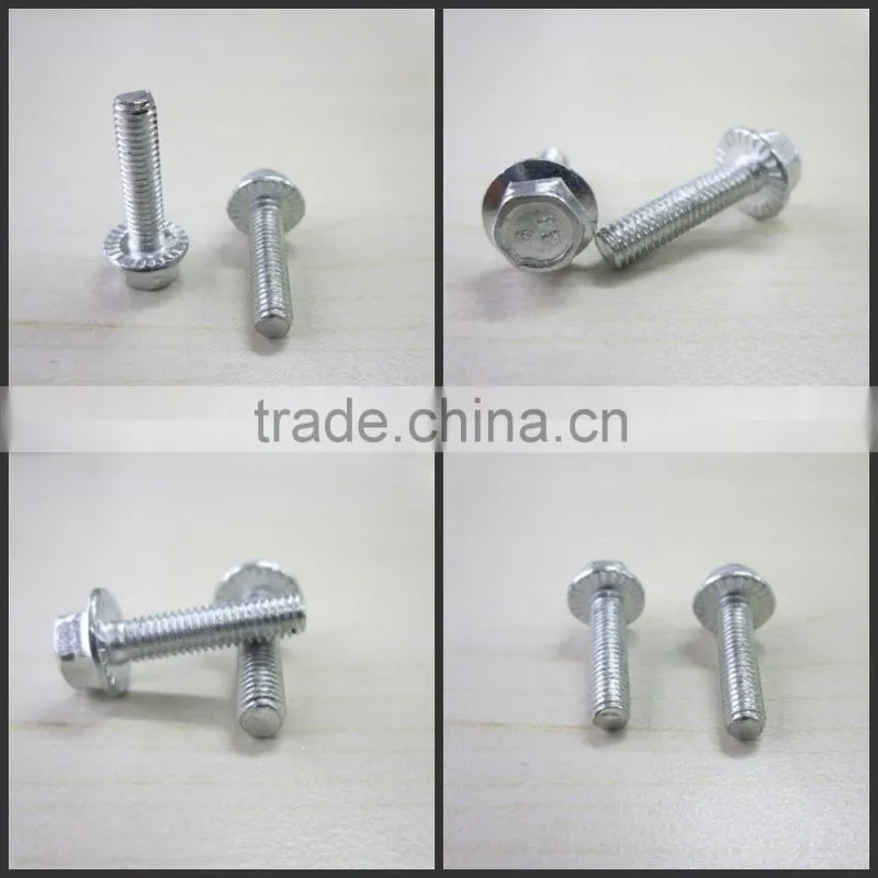 din6921 steel hex flange bolt m5x20(DIN6921)