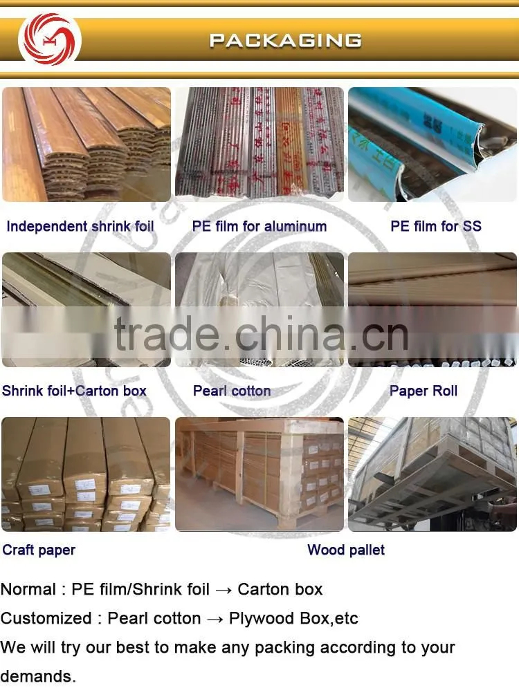 Customized straight aluminum corner tile trim for ceramic edge