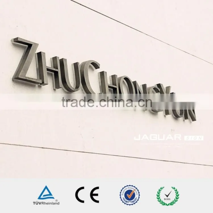 China manufacture supply custom design outdoor decor 3d small metal letters