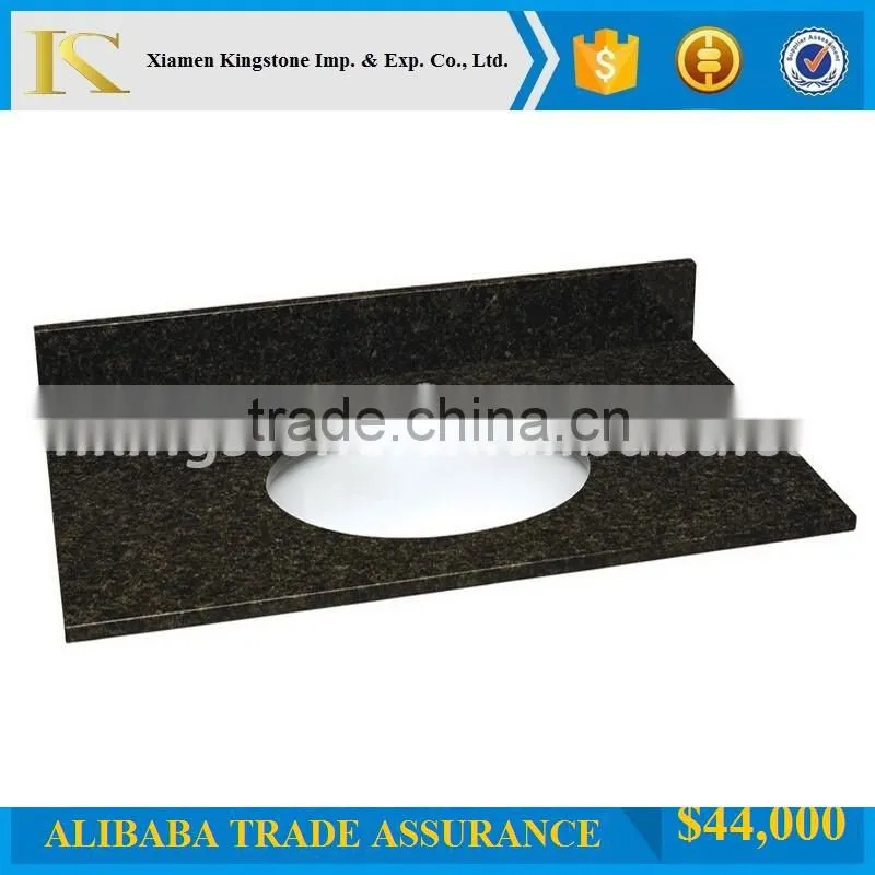factory price 31"*22" verde granite vanity tops uba tuba vanity tops for bathroom