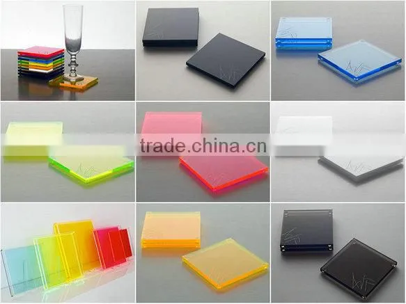 High quality clear glass drink coasters,customized coaster