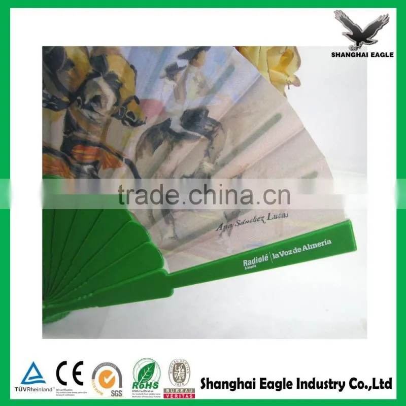 Wholesale printed custom nylon folding fan