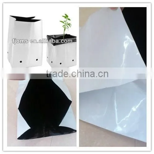 Reusable plastic growing bags with perforation