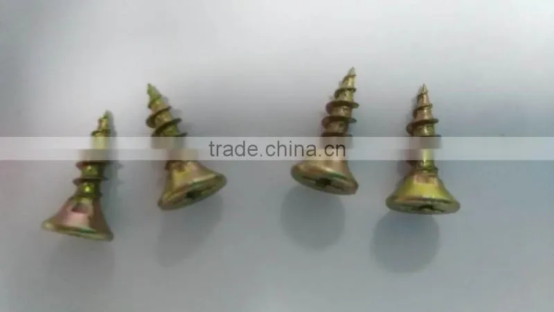 Flat head steel 14mm length small selft tapping collated drywall screw