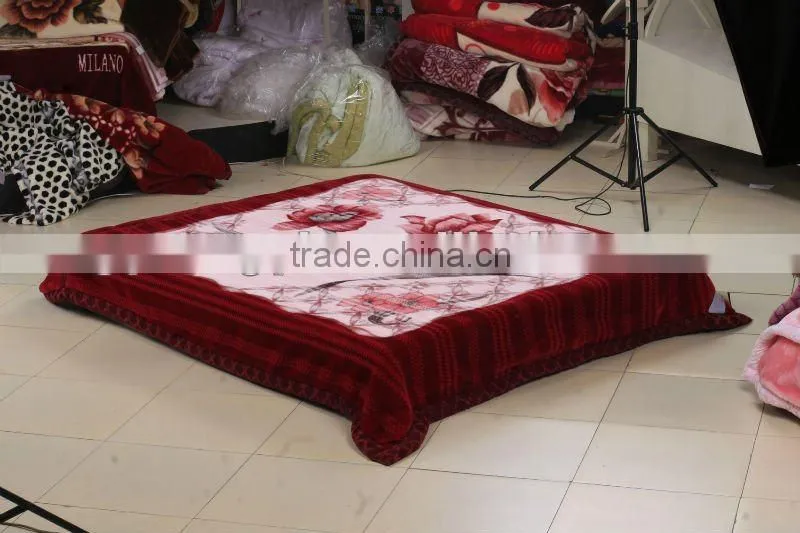 100% polyester super soft printed double mink blanket