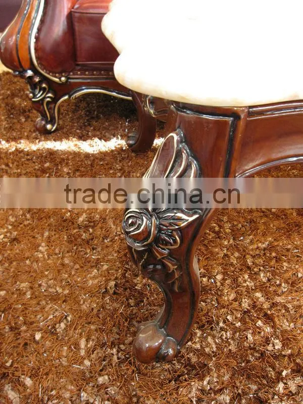 Modern Leather Sofa / Wooden Leather Sofa / Turkey Leather Sofa Set A02