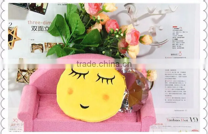 hot sell Emoji coin purse plush wallets small bag