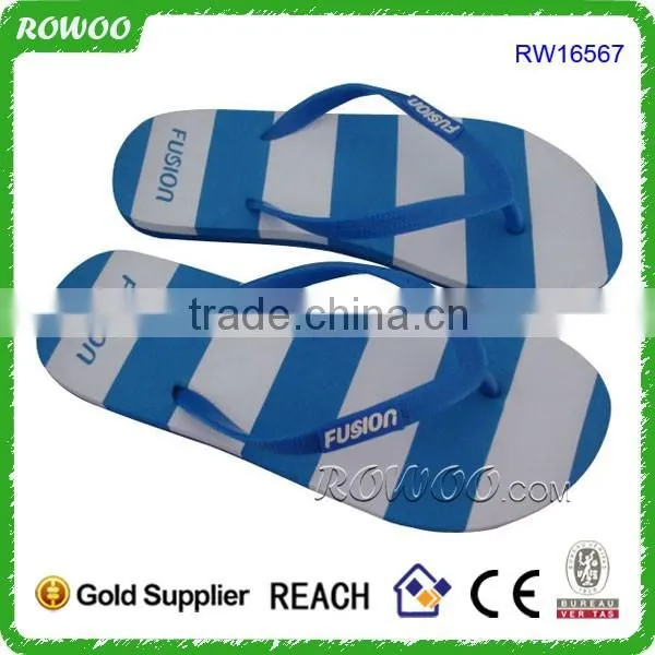 EVA Colorful strip sandals,slippers flip flop beach slippers