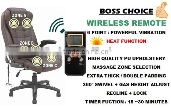 Wireless remote modern office massage chair with 6 points popular in UK Europe