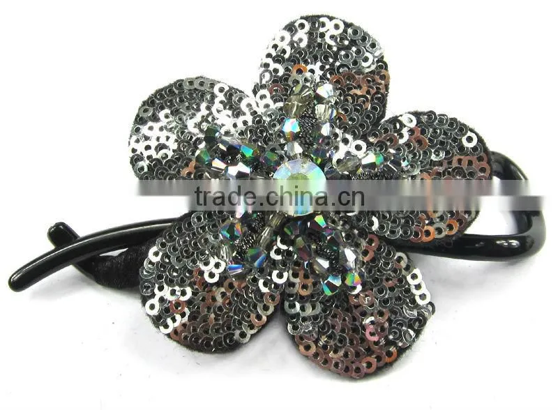 New Fashion Lace banana clip Delicate Flower Hair hair accessories