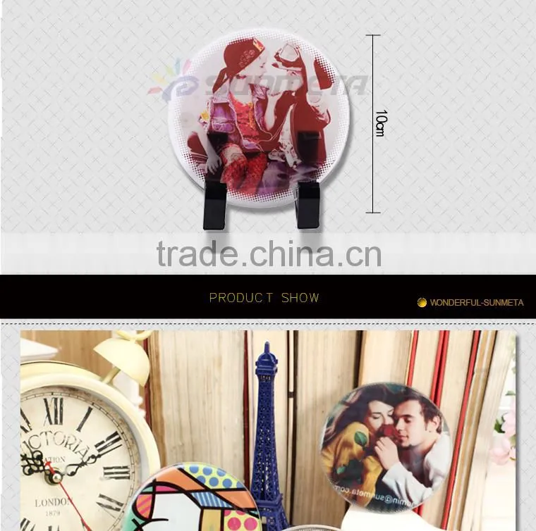 Sunmeta factory directly blank sublimation round glass coaster BL-17B