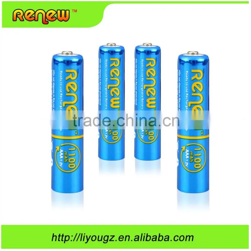 RENEW brand Ready-To-Use NiMH 1100mAh AAA Rechargeable Batteries, 20 Pack