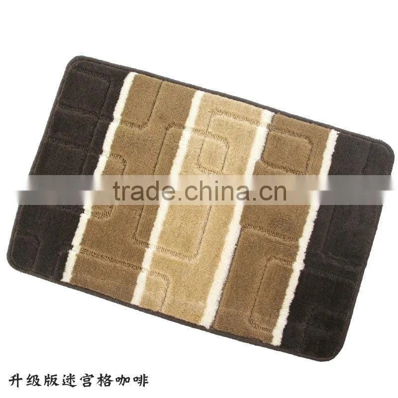 pp materail 2 pcs bathmat floor mat with TPR Base