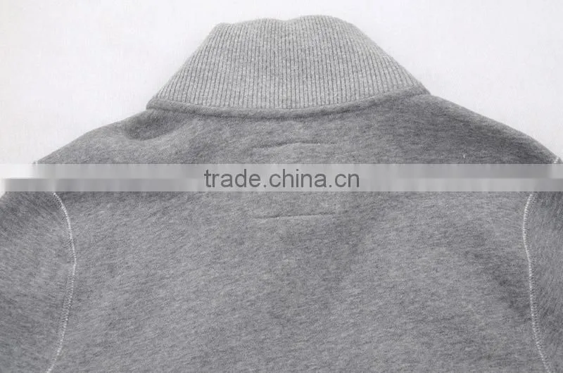 Slim washed cotton embroidered hooded hedging buttons for thick fleece hoodie