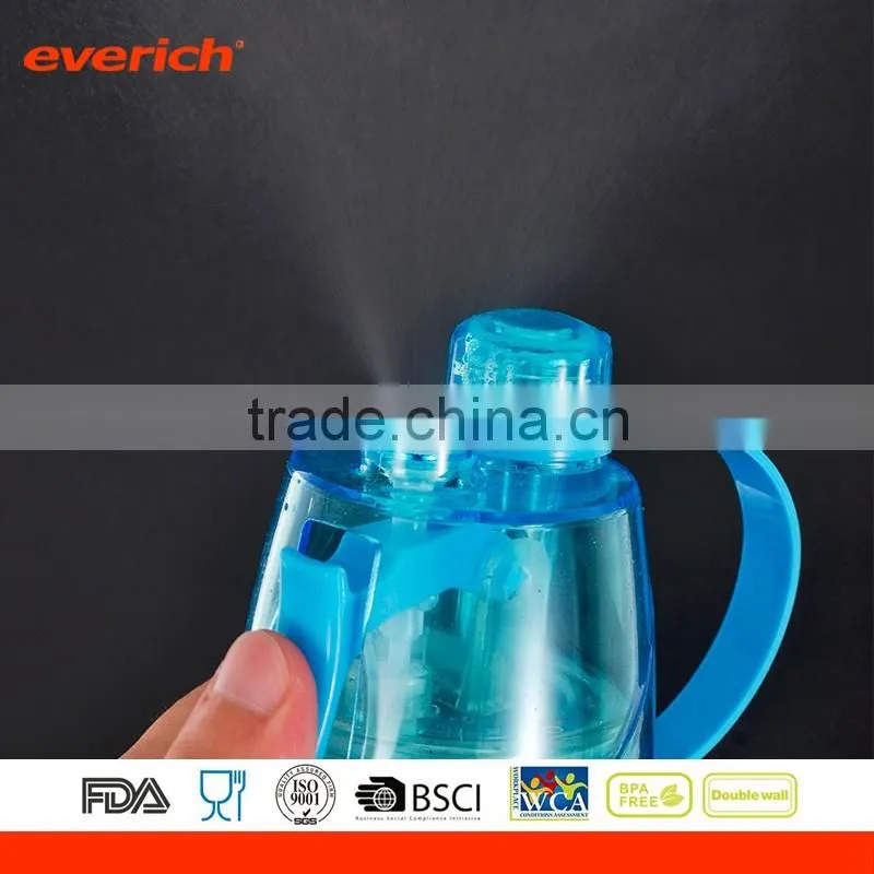 500ml Creative Outdoor Sports Portable Summer Spray Plastic Water Bottle
