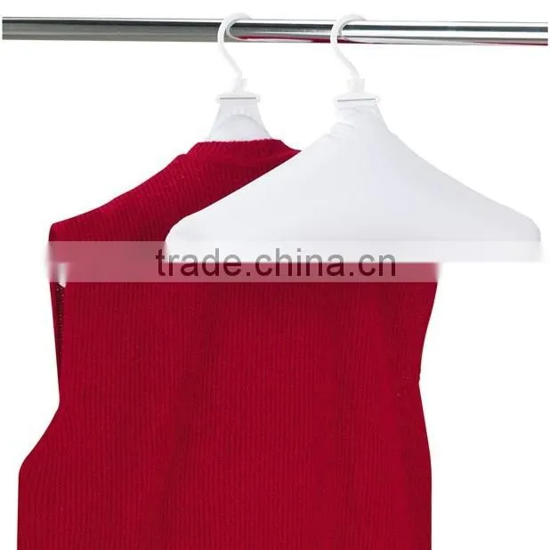 Portable White Color Inflatable Cloth Hanger PVC Coat Hanger for Drip-Drying Shirts
