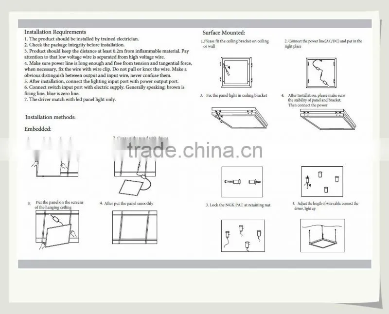 L5A-373TT High Brightness 40W led light panel / led panel light price CE ROHS FCC DLC UL ERP TUV CERTIFICATION led panel light