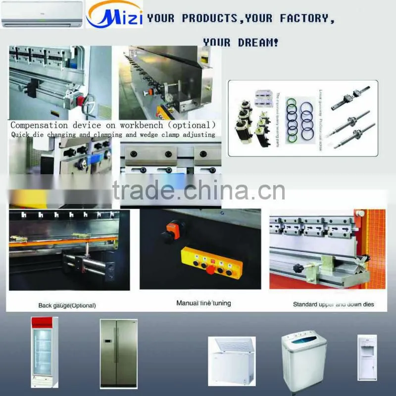 sheet bending machine,hydraulic plate bending machine, hydraulic bender WC67K-125T3200 refrigerator equipment