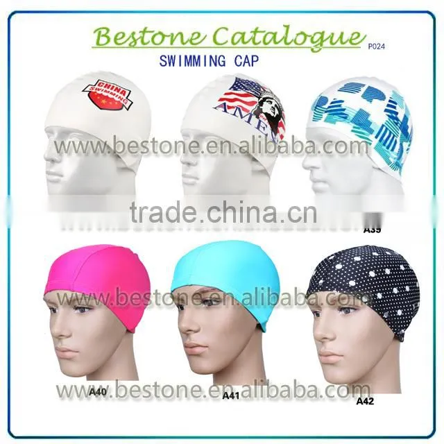 Fashionable Promotional Custom Logo Printed Silicone Swimming Cap