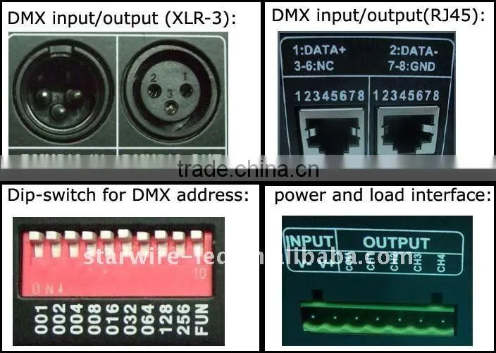 RGB led dmx512 controller(Constant Current 700mA)