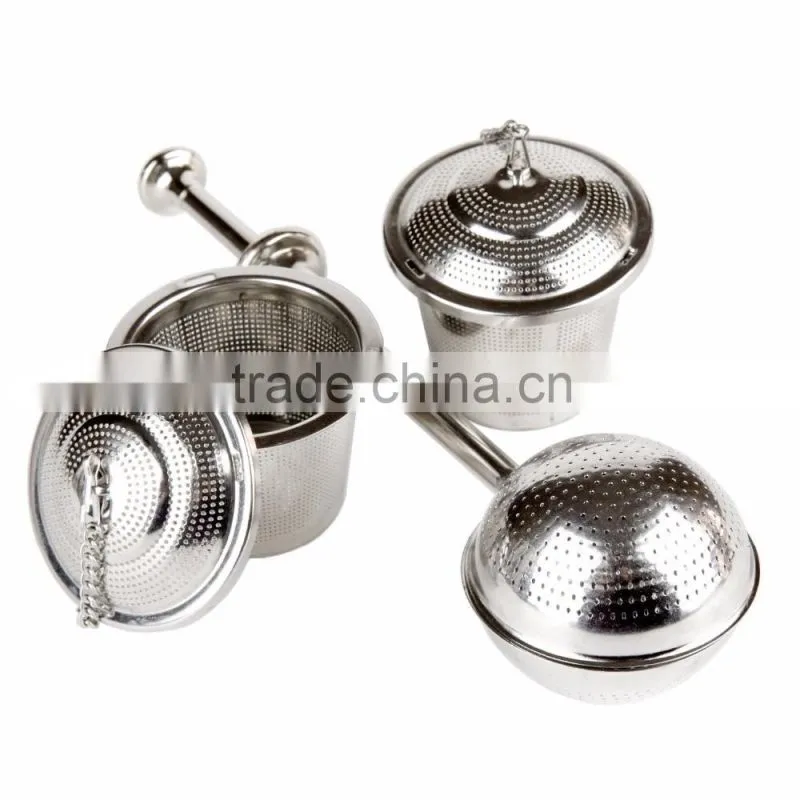 Promotional Gift Green Tea Infuser 304 Stainless Steel Simple Modern Tea Infuser Tea Strainer with Lid