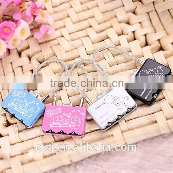 2015 Popular Design Zinc Alloy Adjustable Cable Lock