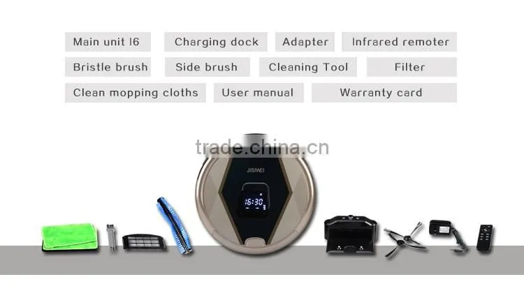 wifi + camera + LCD screen JISIWEI S+ auto vacuum cleaner, vacuum cleaning robot,cleaning robot vacuum cleaner