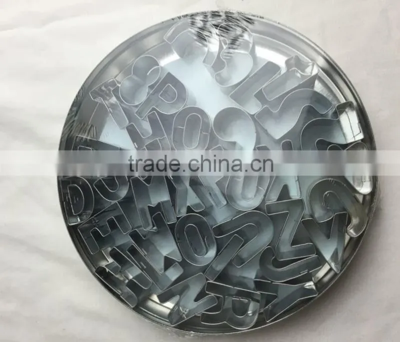Hot Sale 35pcs Letters & Number Stainless Steel Cookie Cutters Set