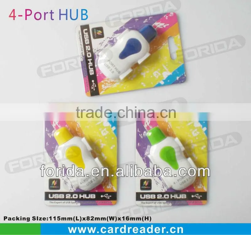 Gifts Colorful Computer 4 port USB 2.0 HUB