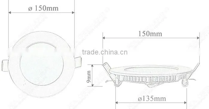9W IP44 Round LED Ceiling Panel Light